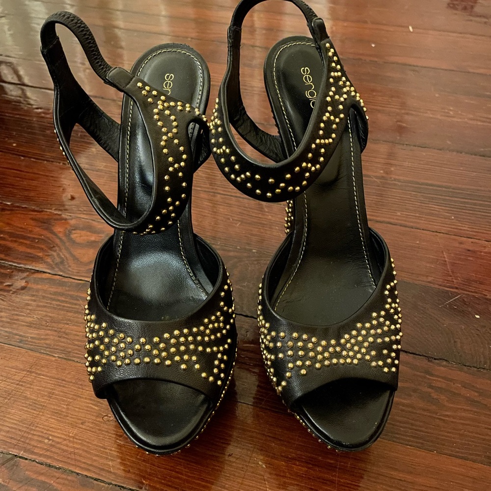 Sergio Rossi Studded Platform Heels
